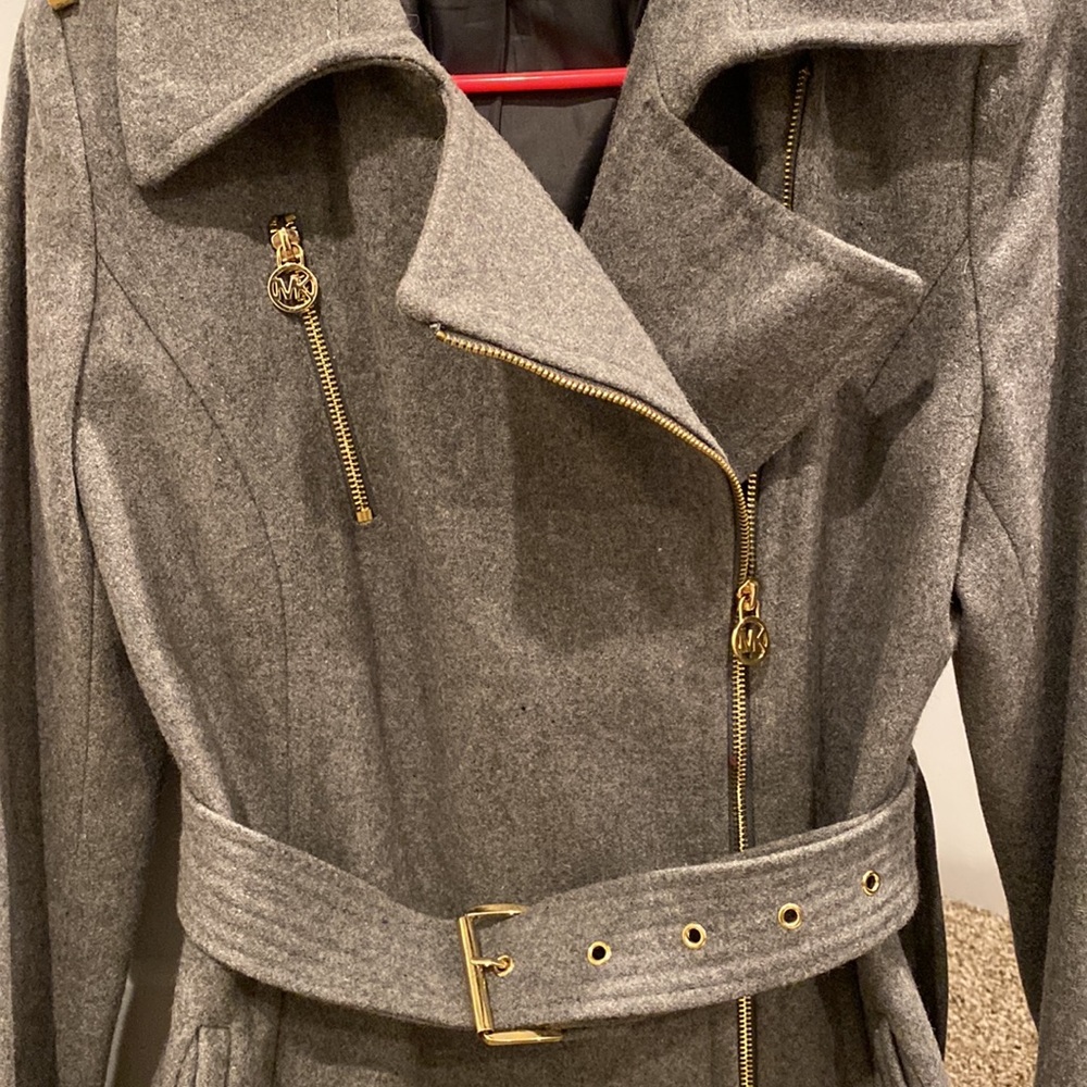 Michael Kors grey pea coat - Picture 4 of 4